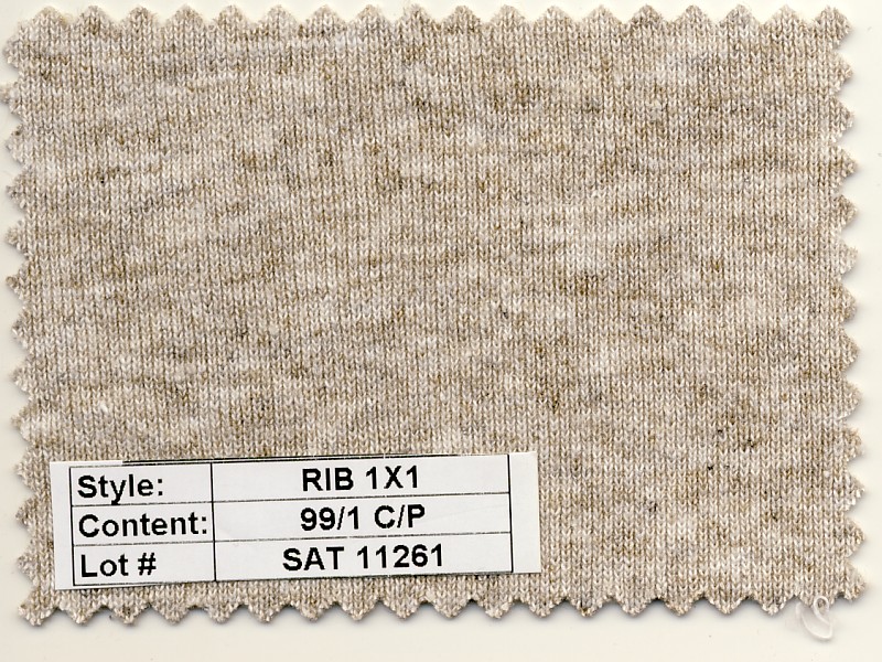 Rib 1x1 99/1 Cotton Poly